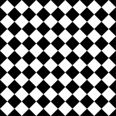 Fototapete - Seamlessly repeatable vector pattern. Checkered (chequered) back