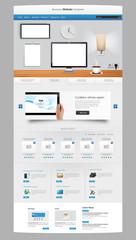Wall Mural - office scene one page website design