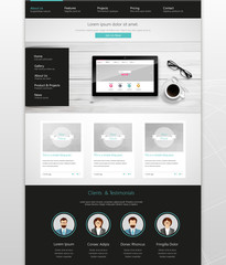 Wall Mural - modern clean website template eps 10 vector
