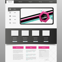 Canvas Print - business website template eps 10