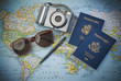 Leinwandbild Motiv Passports to world travel