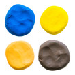 circle,modelling clay of different colors