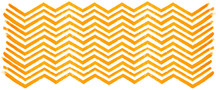 Orange Watercolor Zigzag Pattern On White Background