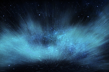 Starry explosion in a galaxy illustration picture