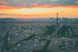 The Cityscape with eiffel tower in Paris, France