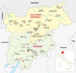  trentino administrative map