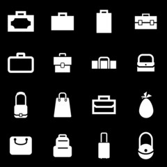 Poster - Vector white bag icon set