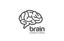Brain Logo Design Vector Template. Generate Idea...Brainstorming