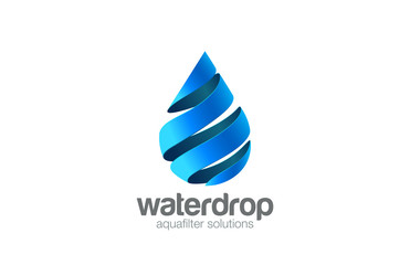 Poster - Oil Water drop Logo aqua vector template...Waterdrop Logotype. D