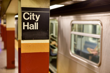 Wall Mural - Brooklyn Bridge City Hall Subway Station - New York City