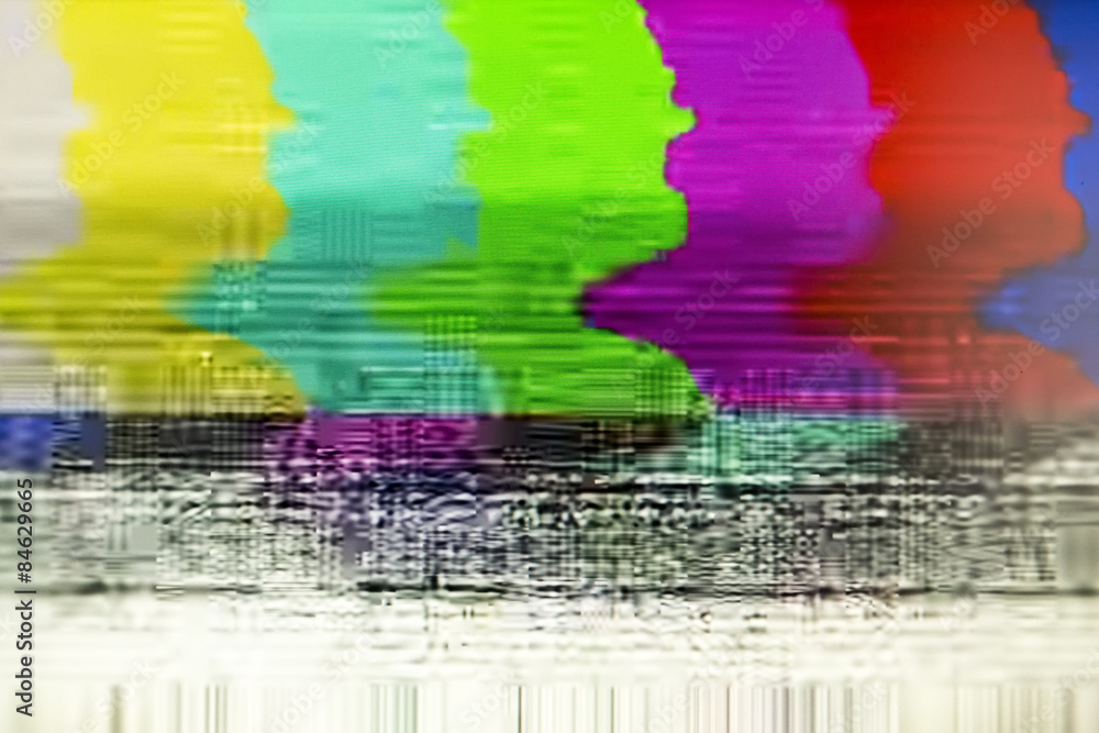 Screen With Static Television screen with static noise caused by bad signal recepti Stock ...