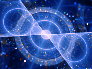 Wall Mural - blue glowing event horizon