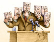 leader political illustration conceptual cartoon 