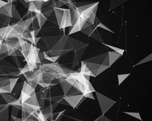 Wall Mural - Digital background with geometric particles