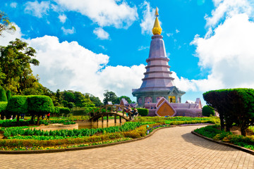 Landscape of two pagodas Noppamethanedol & Noppapol Phumsiri in