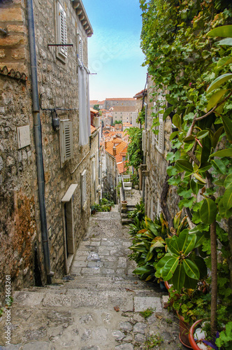 Naklejka na drzwi Croatia Dubrovnik stare miasto