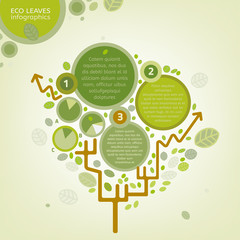 Wall Mural - Leaves infographic