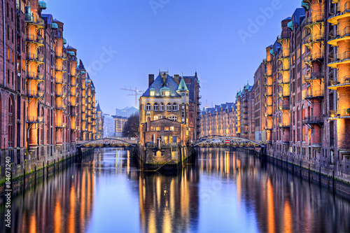 Plakat na zamówienie Speicherstadt Hamburg