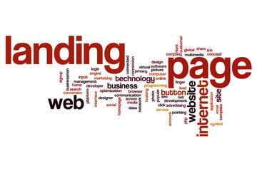 Poster - Landing page word cloud concept