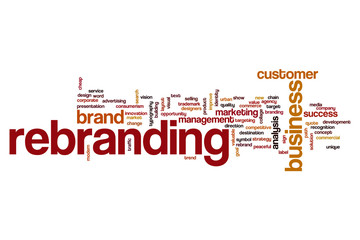 Poster - Rebranding word cloud concept