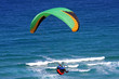 paraglider above the sea