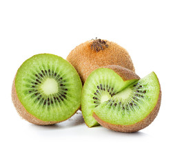 Poster - Kiwi fruit isolated on white background.