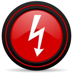 Poster - bolt red glossy web icon