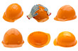 Set of 6 different views of helmets