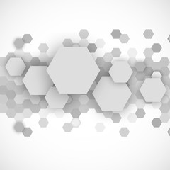 Poster - Abstract blue hexagons background