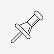 © vectorchef - push pin line icon