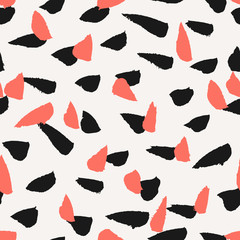 Poster - hand drawn brush strokes seamless pattern