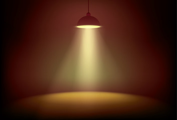 Wall Mural - illuminated stage with scenic lights vector background