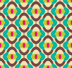 Seamless geometric vintage wallpaper vector illustration