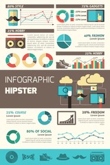 Sticker - Hipster Infographics Set