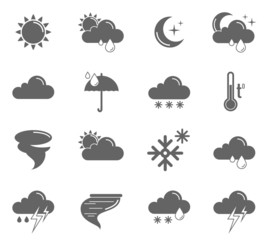 Wall Mural - weather icons set