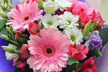  Bouquet Of Flowers With A Gerbera