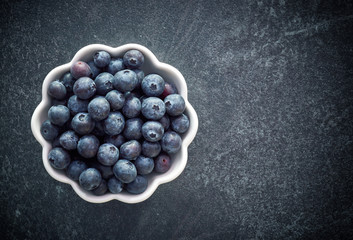 Poster - fresh organic blueberries