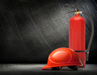 New blank red fire extinguisher