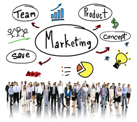 Poster - marketing strategy team business commercial advertising concept