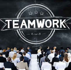 Wall Mural - Teamwork Team Collaboration Cooperation Concept
