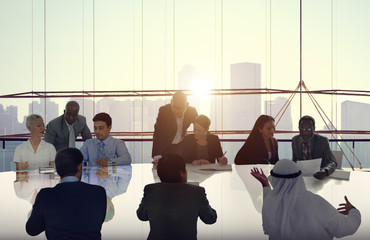 Wall Mural - Business People Meeting Cityscape Team Concept