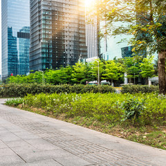 Sticker - green garden in city