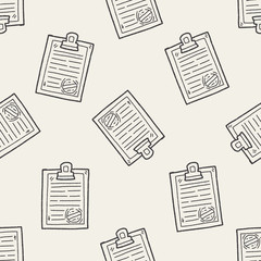 Sticker - document doodle seamless pattern background