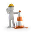 © Art3D - 3d small people - traffic cone