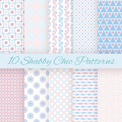 Wall Mural - pastel retro different vector seamless patterns