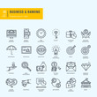 © PureSolution - Thin line icons set. Icons for business, banking, e-banking.
