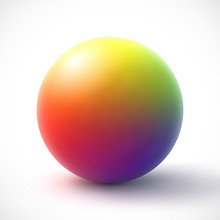 Colorful Sphere On White Background