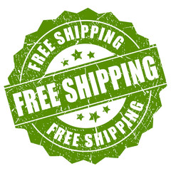 Sticker - Free shipping grunge icon