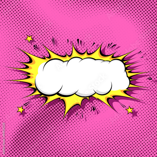 Fotografía Pop-art comic book cloud background template