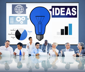 Wall Mural - Ideas Creativity Graph Inspiration Thoughts Internet Concept